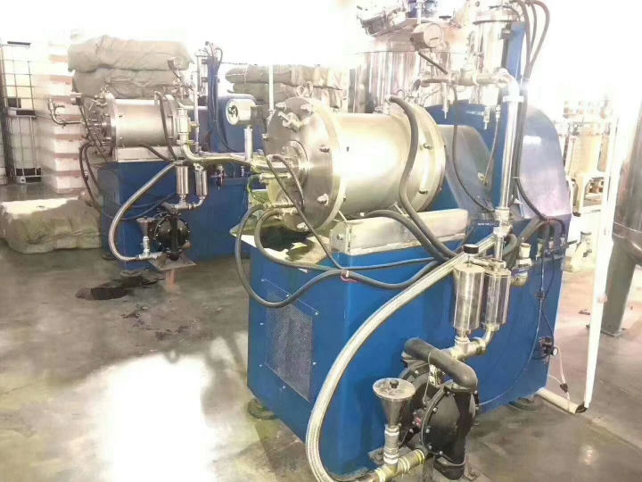 二手陶瓷砂磨機，二手棒銷式砂磨機，二手10升20—30—50升臥式砂磨機(圖1)
